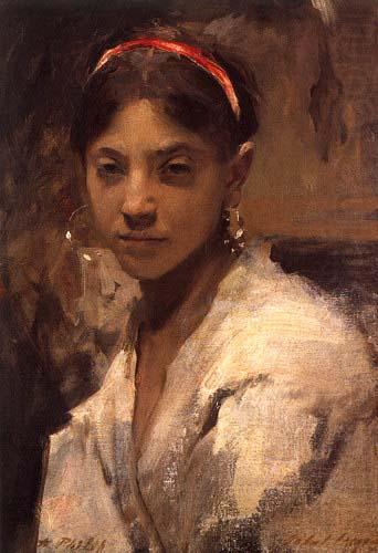 Head of a Capri Girl, John Singer Sargent